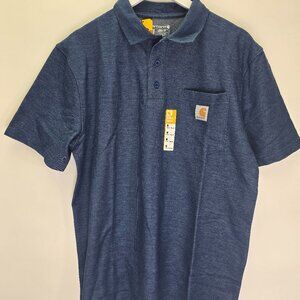 CARHARTT LOOSE FIT MIDWEIGHT SHORT SLEEVE POCKET POLO / SIZE M